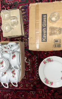 استکان و بشقاب قدیمی