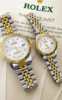 ست نامزدی ساعت ROLEX رولکس دیتجاست تقویم دار