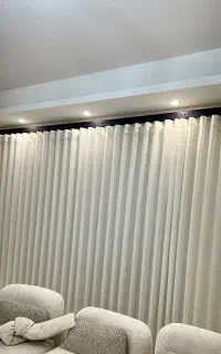 پرده حریر پانج دوخت شده