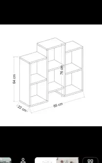 کتابخانه  در حد نو رنگش قهوه ایه هم دیواری هم زمین