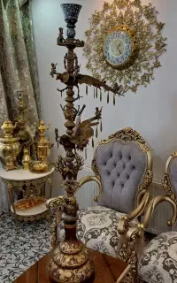 قلیان سلطنتی دست ساز قدیمی فوق لوکس