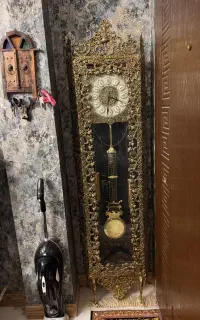 ساعت ایستاده برنجی