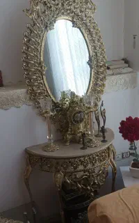 آینه شمعدان طرح برنز