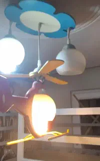 لوستر طرح هلی کوپتر چوبی