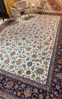 فرش دستبافت ۲۴ متری چله و کف ابریشم