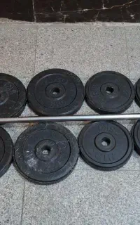 ۳۰ کیلو وزنه به همراه هالتر