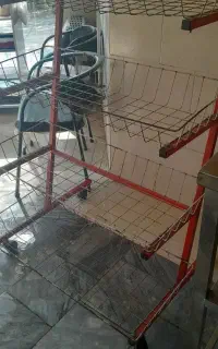سبد استندی ۴ طبقه چرخدار