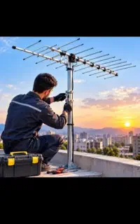 نصاب حرفه ای آنتن وخدمان تلویزیون در پرند