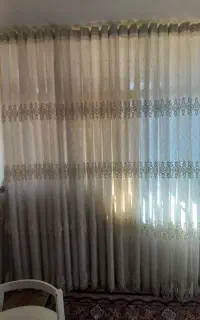 پرده گیپور پانچ  به همراه والان و چوب پرده