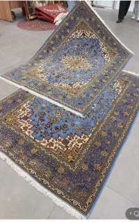 فرش دستباف (بساک) جفت ۳ متری کرک ابریشم ۵۰ رج