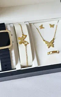 ست شیک پسند بانوان ساعت،گردنبنددستبندگوشواره
