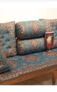 پشتی و سرویس شاه‌نشین طرح نیلوفر در تنوع