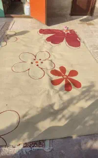 گلیم فرش کرم ۶ متری