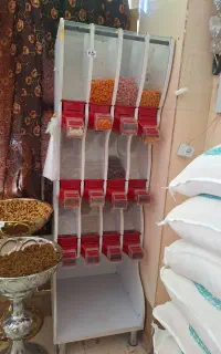 استند ۱۲ خونه آجیل و حبوبات در حد نو
