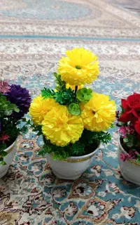 گل های مصنوعی زیبا در سه رنگ به صورت عمده