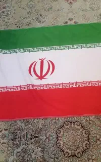 پرچم بزرگ دو رو جنس خوب با چوب بامبو