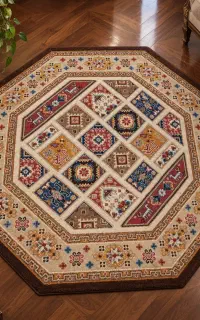قالیچه هشت ضلعی یک متری