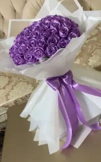 دسته گل روبانی
