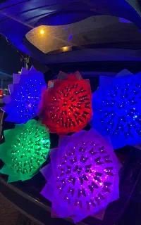 دسته گل و چراغ خواب پروانه ای