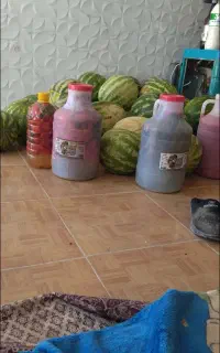 میوه فروشی .انواع ترشیجات سبزی خشک تر آلوچه لواشک