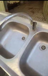 سینگ ظرفشویی دوقلو  با شیرآلات