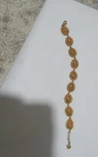 دستبند با آبکاری طلا رنگ ثابت
