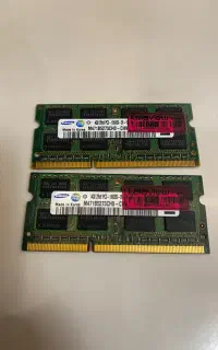 ۲ عدد رم لپتاپ ۴ گیگ ddr3 سامسونگ