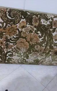 یک جفت پشتی مخمل سبز ماشینی