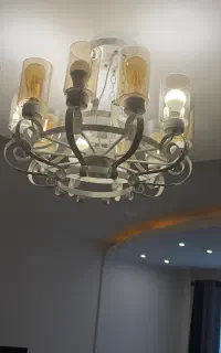 لوستر ۱۰ شعله کوره زنگ سفید