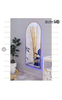اینه بک لایت قاب طلایی