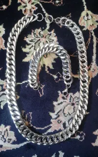 گردنبند و دستبند کلفته ست کارتیر مردانه