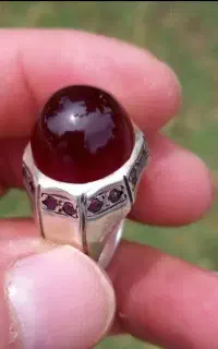 انگشتر عقیق کلوخه
