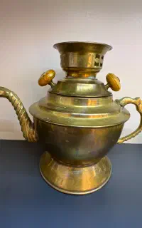 کتری برنجی (ذغالی و روگازی) قدیمی