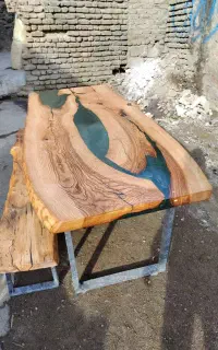 میز نهارخوری روستیک چوب گردو