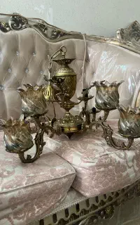 لوستر ۴شاخه دوبل برنج سنگین