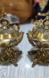 یک جفت قندان برنجی