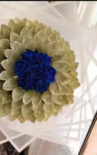 دسته گل روبانی