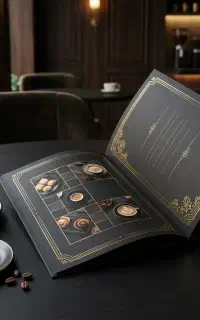 طراحی منوی کافه و رستوران + لوگو