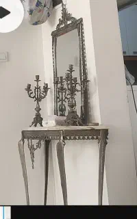 آینه شمعدان برنز