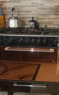 اجاق گاز ۵ شعله با فر و گرمکن. هود کن لمسی