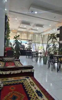 به یک خانم کاری در رستوران ظرفشور و آشپزخانه