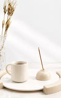 سینی هولدردار دست‌ساز سنگ مصنوعی ظرف دکوری تزئینی