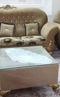 مبل ۸ نفره سلطنتی با میز وسط و میز عسلی