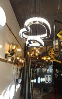 لوستر دو حلقه کریستالی