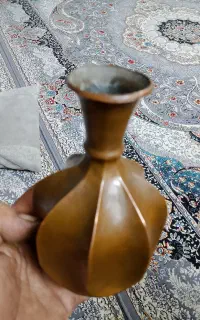جاسیگاری و گلدان مسی عتیقه قدیمی