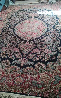 فرش نه متری سورمه ای تراکمدارفقط۹م و...‌