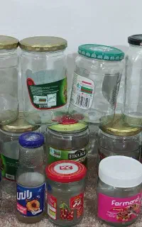ظرف شیشه ای در دار