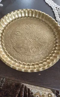 سینی قلم زنی برنجی نو