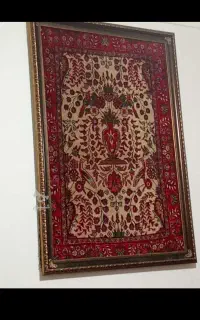 تابلو فرش قجری درباری فرش قدمتش بالاست