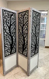 پاراوان سه تیکه دکوراتیو مناسب مطب و سالن زیبایی